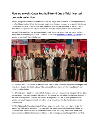 Floward unveils Qatar Football World Cup official licensed products collection