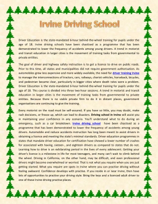 Irvine Driving School