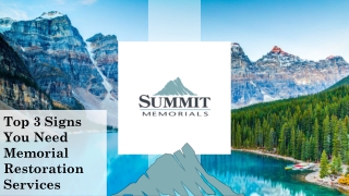 Sept Slides - Top 3 Signs You Need Memorial Restoration Services