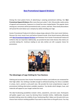 Best Promotional Apparel Brisbane.docx