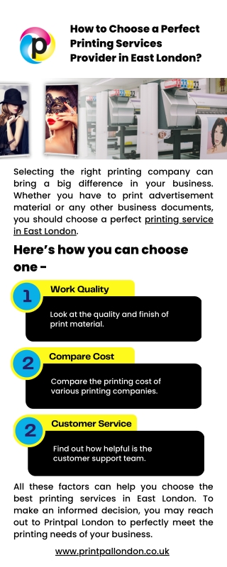 How to Choose a Perfect Printing Services Provider in East London