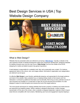 Best Design Services in USA _ Top Website Design Company