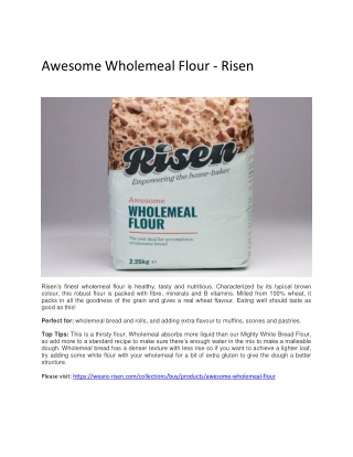 Awesome Wholemeal Flour - Risen