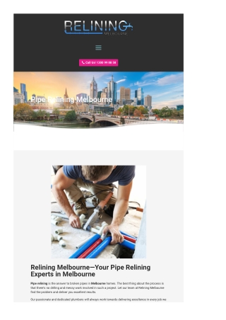 Pipe Relining Melbourne
