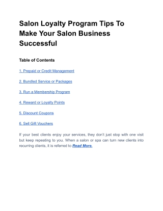 Salon Loyalty Program Tips To Make Your Salon Business Successful