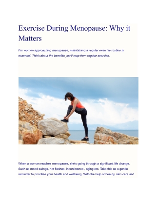 Exercise During Menopause_ Why it Matters