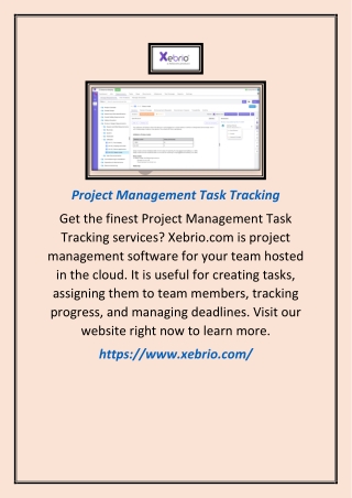 Project Management Task Tracking | Xebrio.com
