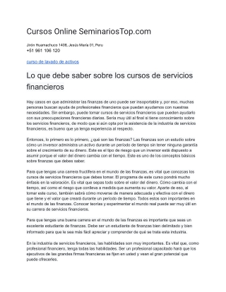 Cursos Online SeminariosTop
