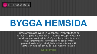 bygga hemsida | Interwebsite.se