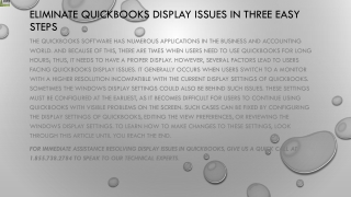 Getting QuickBooks Display Issues? Here is the best solutions