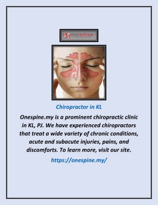 Chiropractor in Kl | Onespine.my