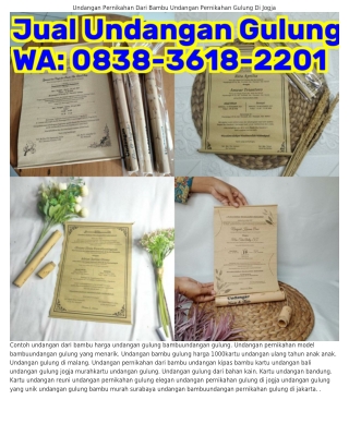 O8З8·З6l8·22Ol (WA) Undangan Pernikahan Gulung Di Jogja Undangan Murah Gulung