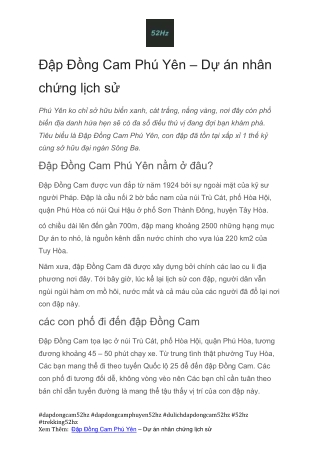 Cam Nang Chinh Phuc Dap Dong Cam Phu Yen 52hz