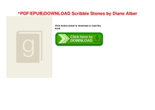 ^PDF/EPUB)DOWNLOAD Scribble Stones  by Diane Alber