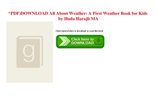 ^PDF)DOWNLOAD All About Weather A First Weather Book for Kids  by Huda Harajli M