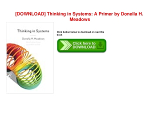 [DOWNLOAD] Thinking in Systems A Primer  by Donella H. Meadows