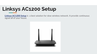 Linksys AC1200 Setup
