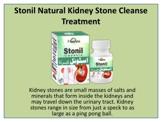 Dissolve and clear Kidney Stone with Stonil Capsule