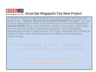 Megapolis City New Project Greater Noida(9999684905)