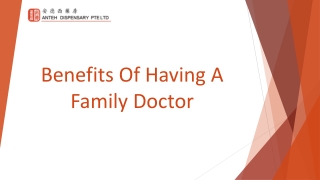 Benefits of Having a Family Doctor-Anteh Dispensary
