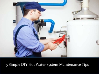 5 Simple DIY Hot Water System Maintenance Tips