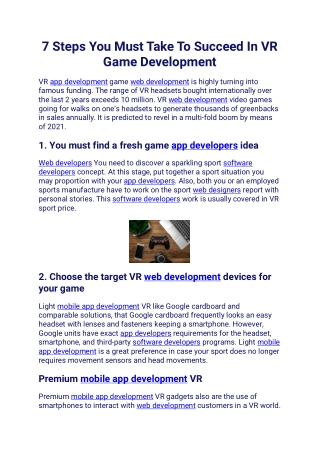 7 Steps You Must Take To Succeed In VR Game Development (1)
