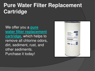 Pure Water Filter Replacement Cartridge