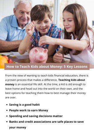 How to Teach Kids about Money: 5 Key Lessons?