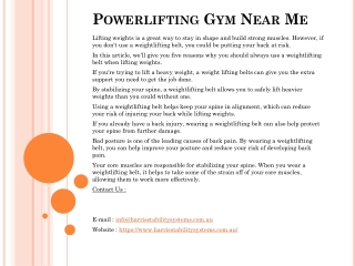 Powerlifting Gym Near Me