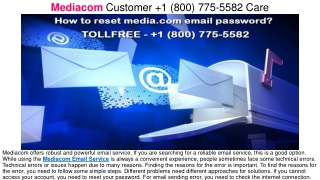 Mediacom Email Customer  1(800) 775-5582 Care