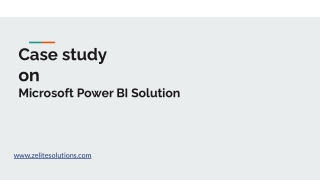 Case study  on  Microsoft Power BI Solution