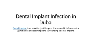Dental Implant Infection in Dubai