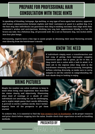 Hints for Professional Hair Consultation