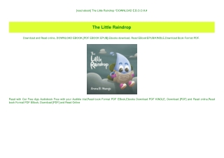 [read ebook] The Little Raindrop ^DOWNLOAD E.B.O.O.K.#