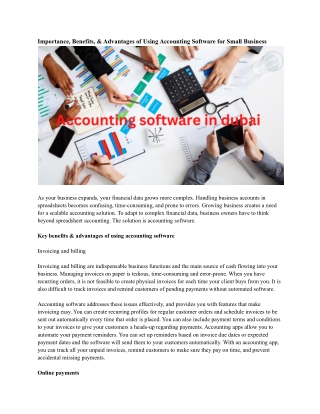 Accounting software in dubai