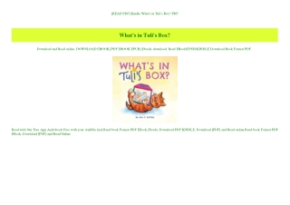 [READ PDF] Kindle What's in Tuli's Box PDF