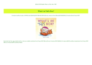 [READ PDF] Kindle What's in Tuli's Box PDF