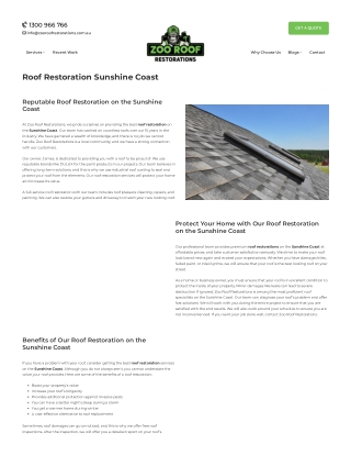 Roof Restoration Sunshine Coast