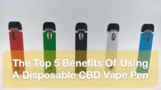 The Top 5 Benefits Of Using A Disposable CBD Vape Pen