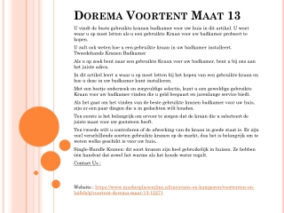 Dorema Voortent Maat 13