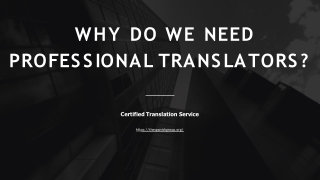 Why Do We Need Professional Translators