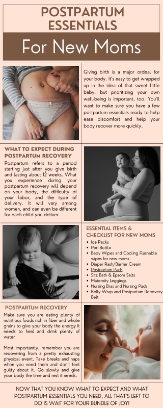 Postpartum essentials for new moms