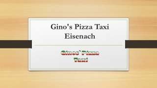 Gino's Pizza Taxi Eisenach