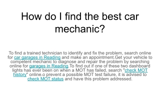 How do I find the best car mechanic_