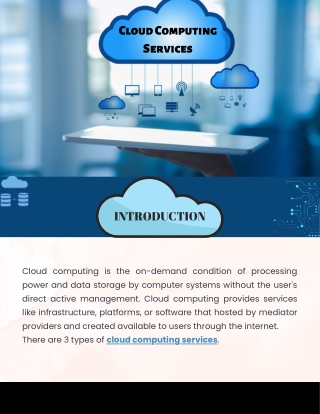 Cloud computing services