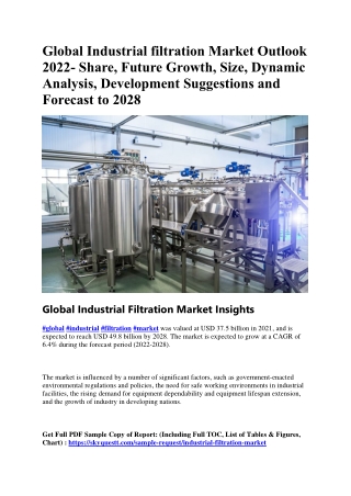 Industrial filtration Market