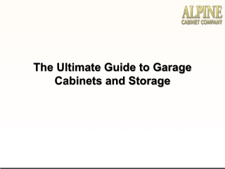The Ultimate Guide to Garage Cabinets and Storage