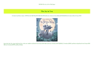 EPUB$ The Joy in You 'Full_Pages'