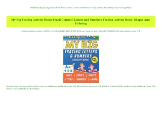 [Pdf]$$ My Big Tracing Activity Book Pencil Control  Letters and Numbers Tracing Activity Book  Shap