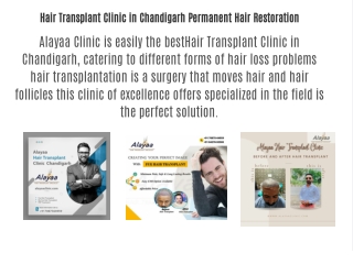 Hair Transplant Clinic in Chandigarh Permanent Hair Restoration